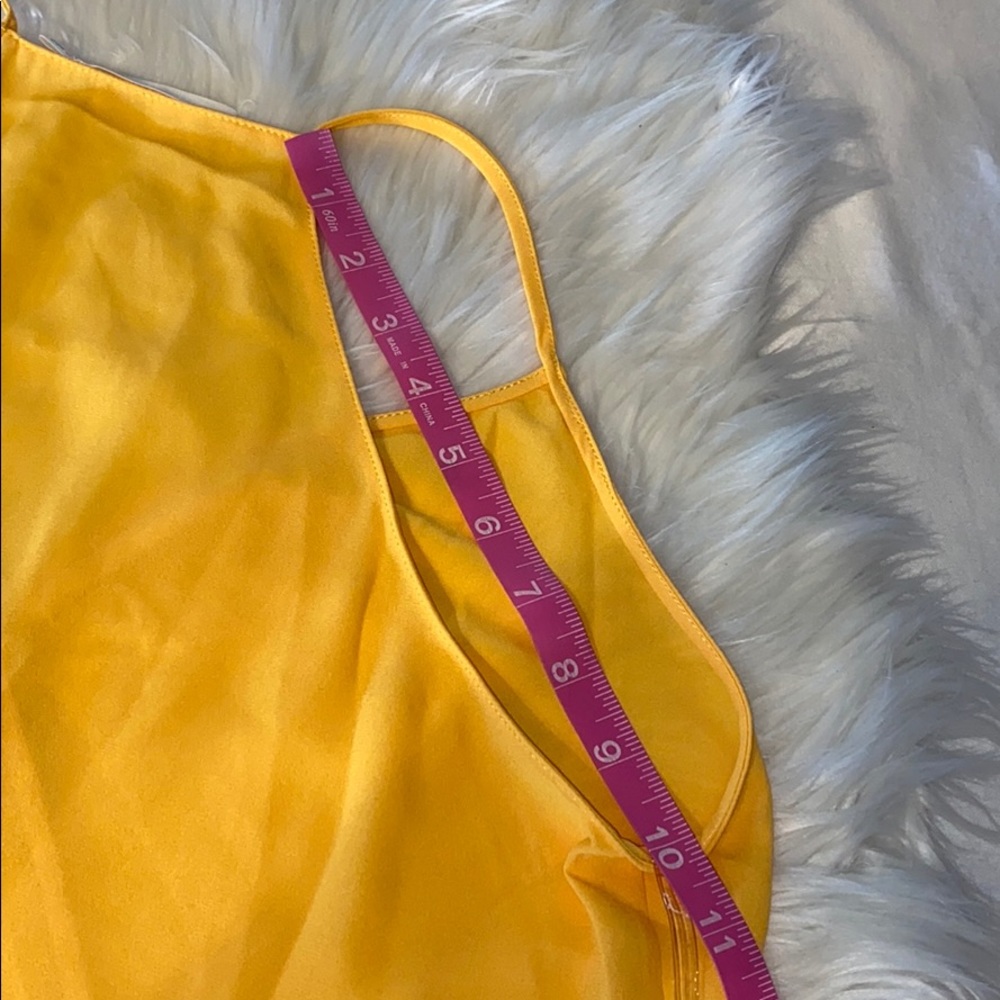 Nordstrom LUSH NWOT bright yellow boho casual tank top blouse size small - Picture 10 of 11